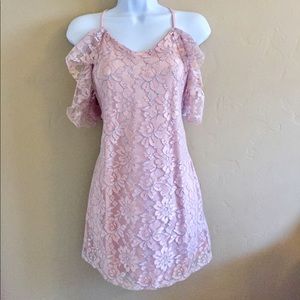 Cold shoulder lace dress